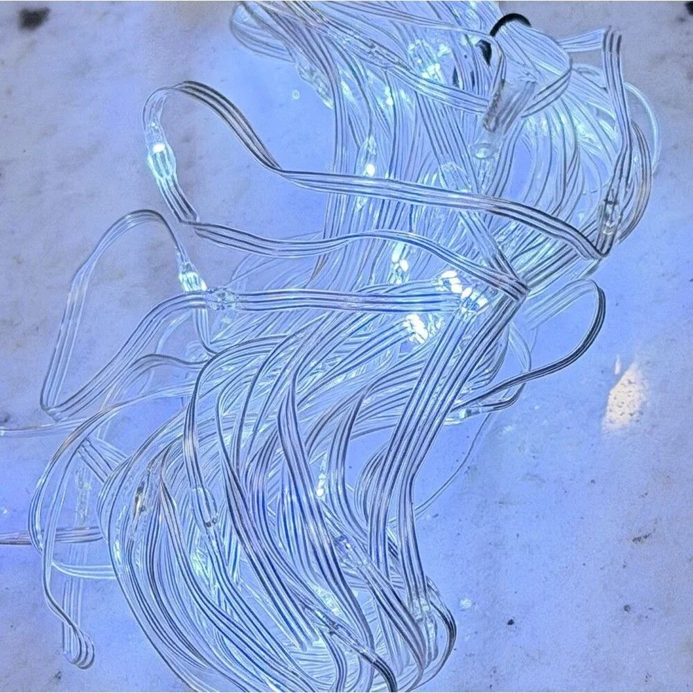 Holiday Time 8 Function Cool White Flexible Wire LED Christmas - 100 Lights New